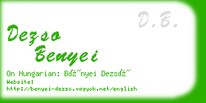 dezso benyei business card